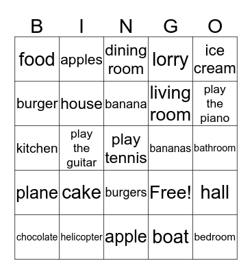Review Bingo Card