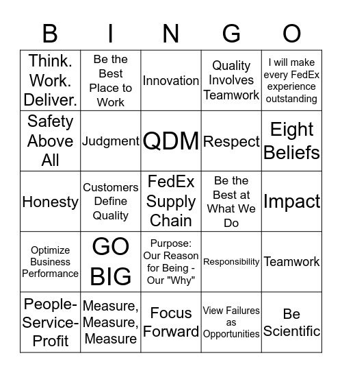 The Purple Promise Bingo Card