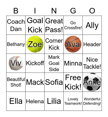 G4 L2 Bingo Card