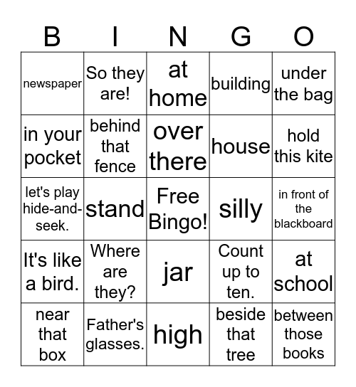 3L1-L51-56 Bingo Card