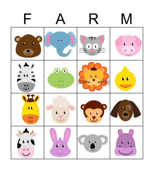 FARM BINGO Card