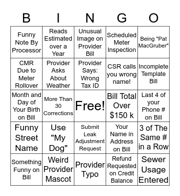 Infinity Stone Bingo Card