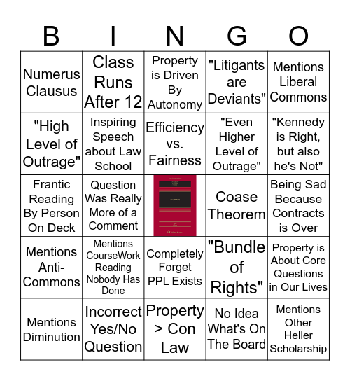 Property Bingo Card