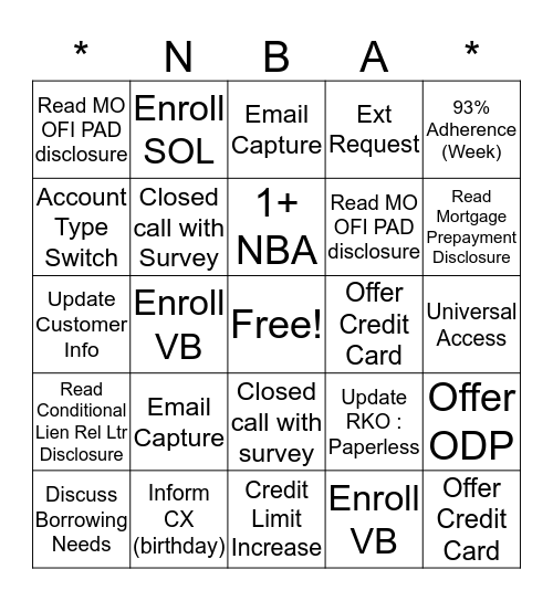 Borrowing Bingo Card