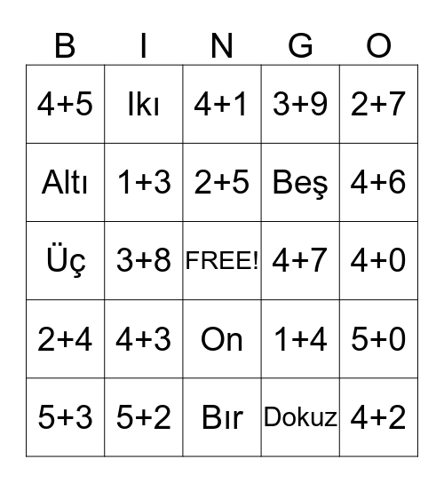 Ek Bingo Card