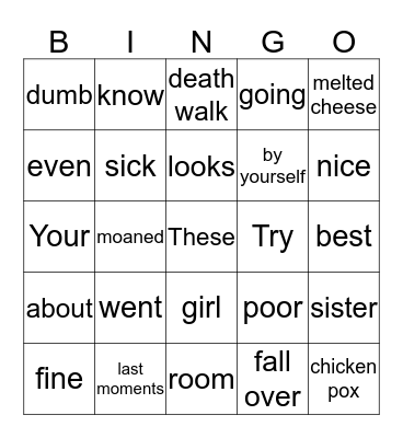 pp. 14-17 Bingo Card