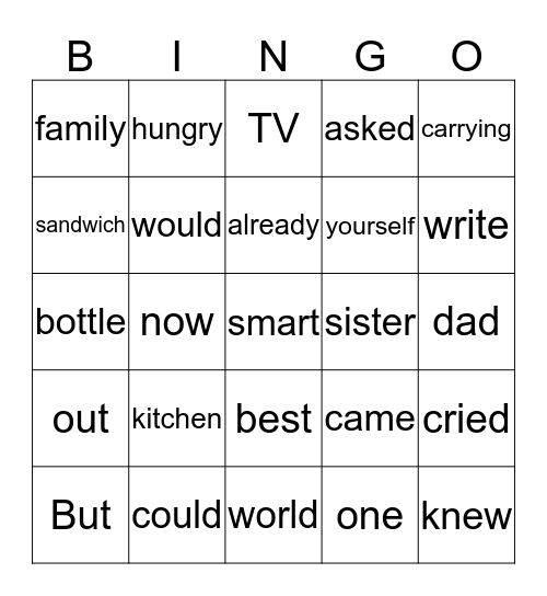 pp. 26-29 Bingo Card