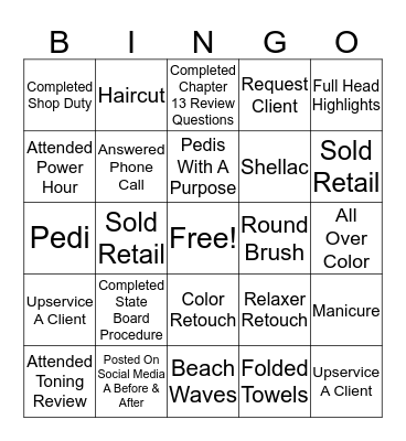 Clinic Floor Bingo 4/19 These Must Be Done On Client Or Mannequin Bingo Card