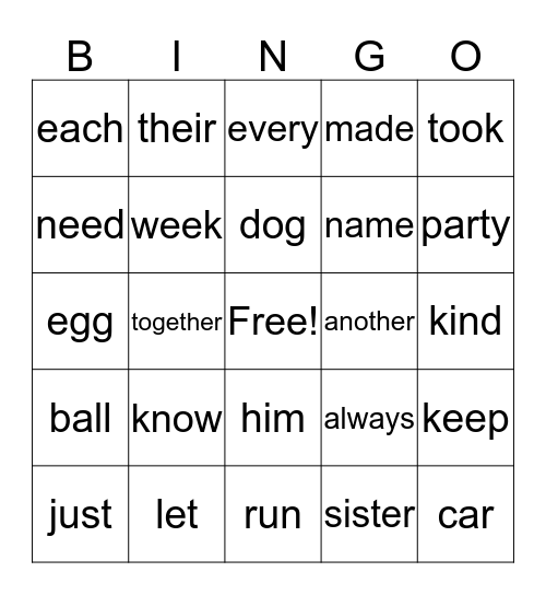 Floyd Bingo Card