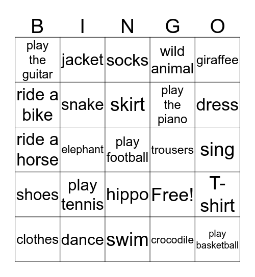 review Bingo Card