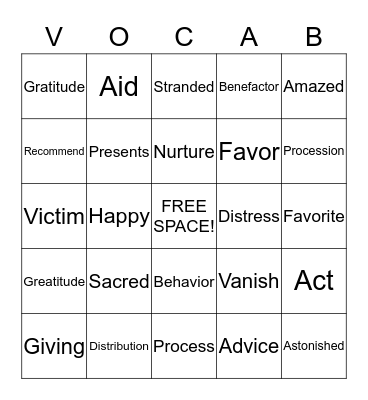 The Ch'l-lin Purse Bingo Card