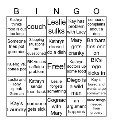 Family BINGO Card