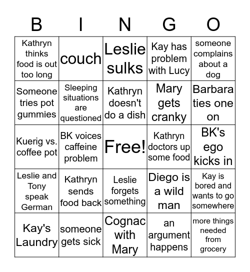 Family BINGO Card