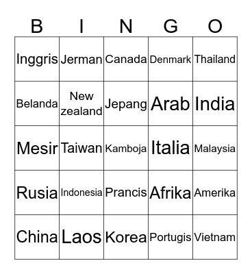 Bingo Card