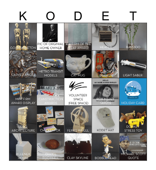 KODET I-SPY BINGO Card