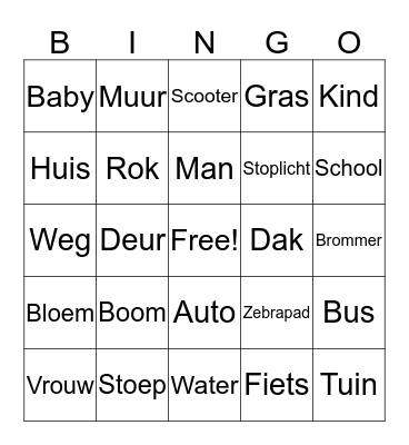 Buiten Bingo Card