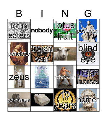 odysseus Bingo Card