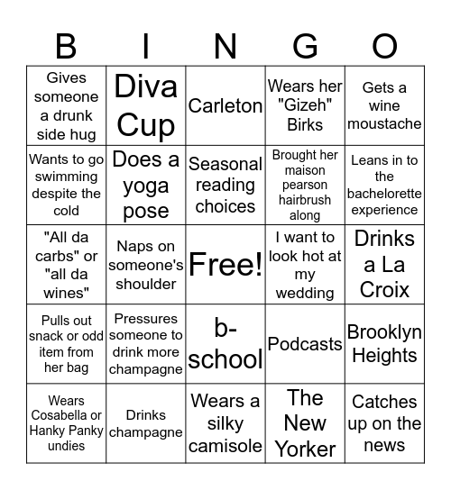 #goodrichgetsbad Bingo Card
