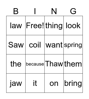 Bingo Card