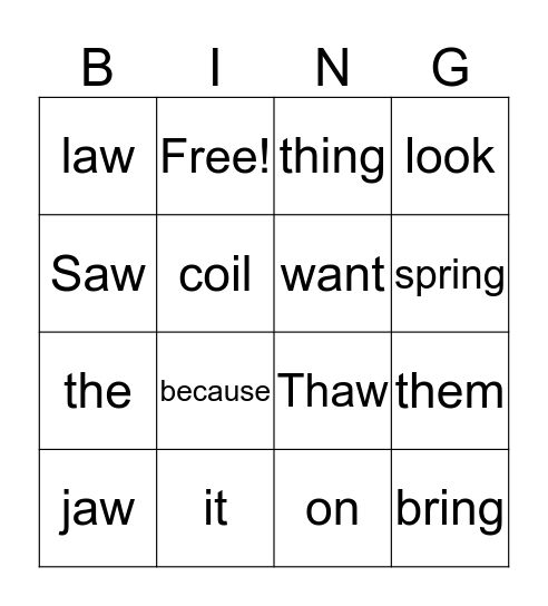 Bingo Card
