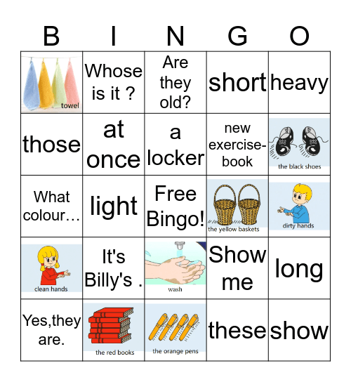 3L-L27-30 with pictures Bingo Card