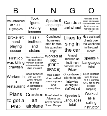 IRC Bingo! Bingo Card