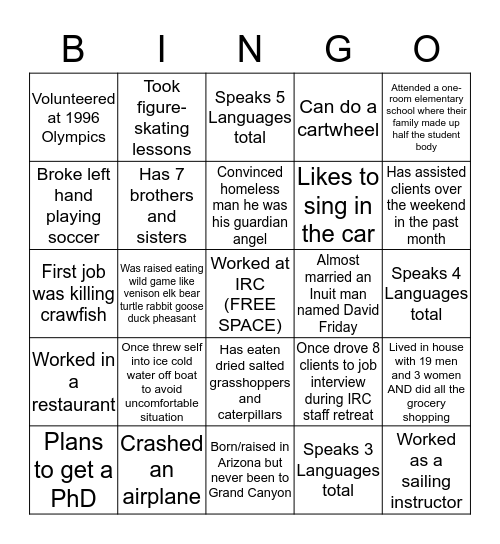 IRC Bingo! Bingo Card