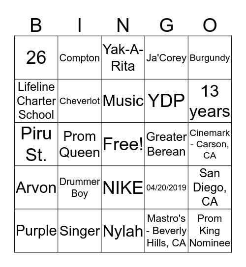 Get to know the Bride & Groom...BINGO! Bingo Card