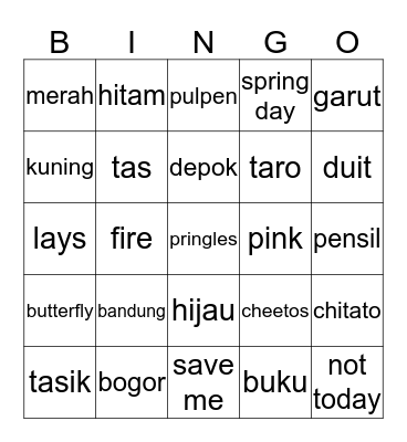 kasian adminnya ga on Bingo Card
