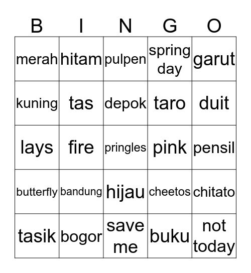 kasian adminnya ga on Bingo Card