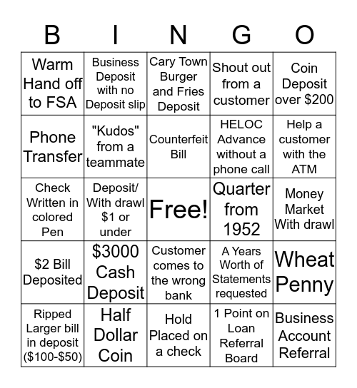 Teller Bingo Card