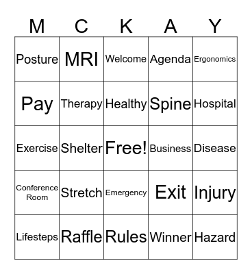 PAY ATTENTION BINGO Card