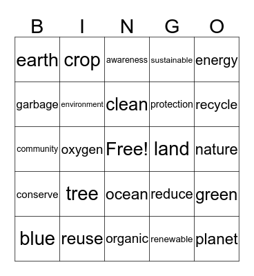 ECO BINGO Card