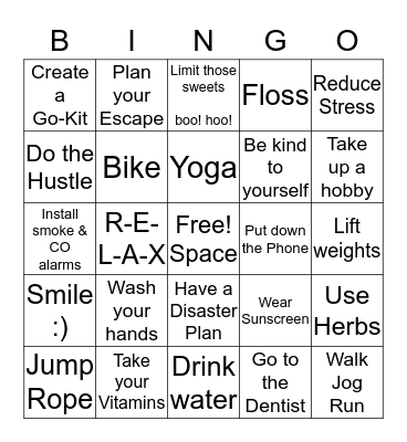 Health & Safety Bingo! Bingo Card