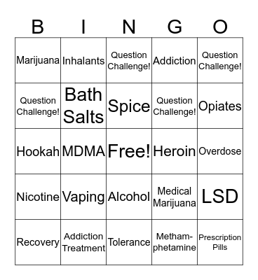 SAMHSA National Prevention Week Bingo! Bingo Card