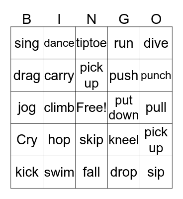 Celtic English Bingo Card