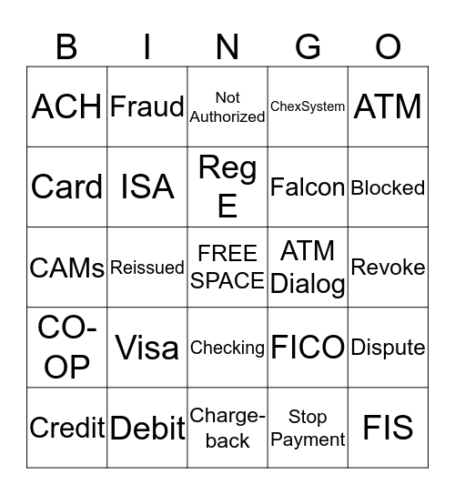 Electronic Services Bingo Card