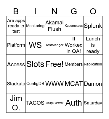 Release Day Bingo Card