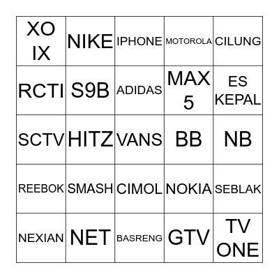 BANGSAT Bingo Card