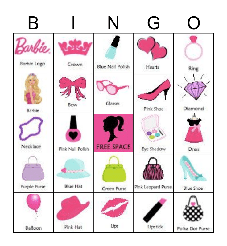 Barbie Bingo Printable Free