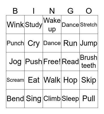 Celtic English Bingo Card