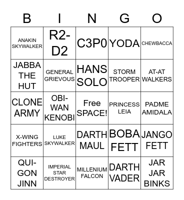 STAR LABS  Bingo Card