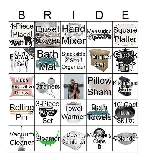 Jaclyn's Bridal Shower Bingo Card
