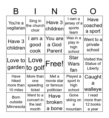 SILENT IMPACT BINGO Card
