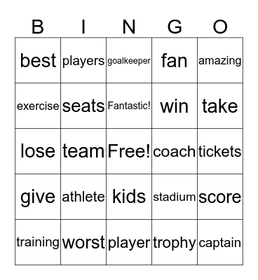 The Big Match Bingo!!! Bingo Card