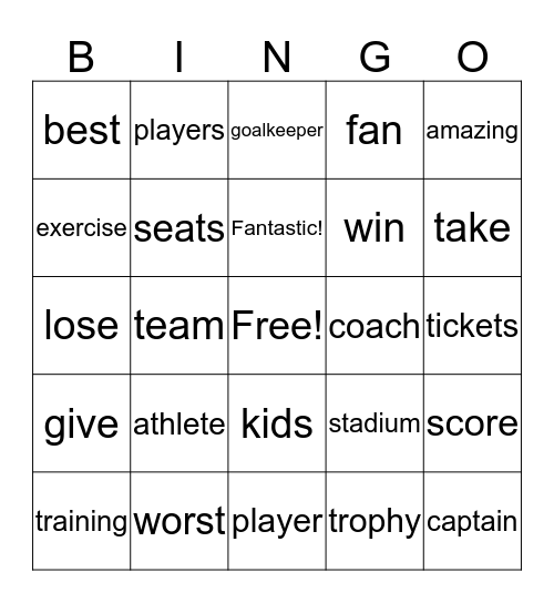 The Big Match Bingo!!! Bingo Card