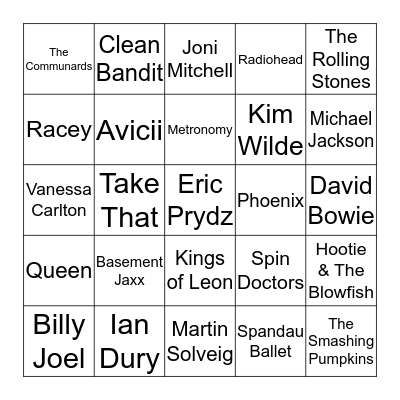 Punk Bingo! Bingo Card