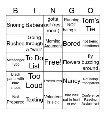 THE UNDIVIDED WORSHIPPER Bingo Card