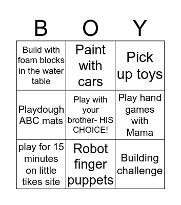 BORED BINGO Card