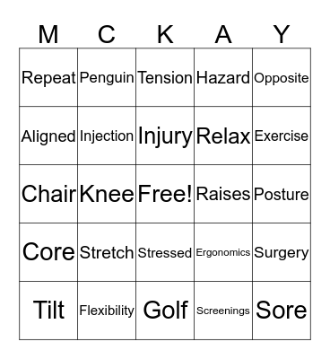 PAY ATTENTION BINGO Card